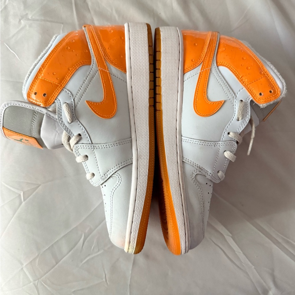 Nike Jordan 1 Kids' Sneakers in Orange and White